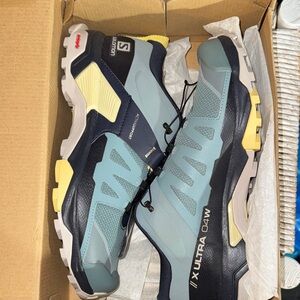Salomon X Ultra 4 W Athletic Shoes - Blue and Yellow